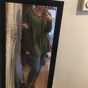 Mossimo Olive Green Comfy Fit Longsleeve Small